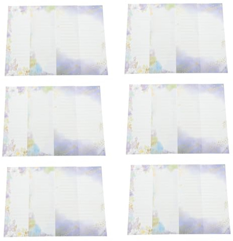 Vaguelly 24 Hojas Papel de Carta con Estampado Juego Flores de Espacio de Bosque para Escritura de Notas Poesía y Manualidades