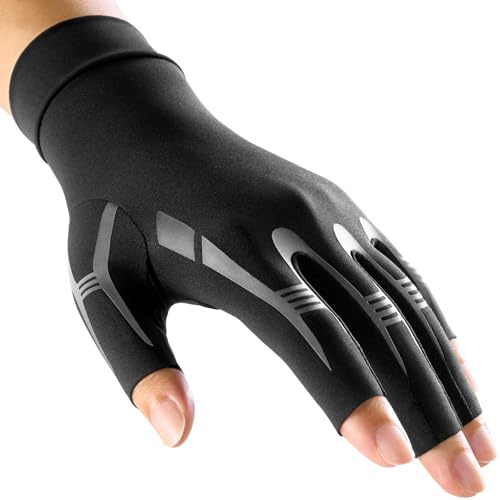FREETOO Guanti a compressione per artrosi, vincitori del test, comodi guanti a compressione, uomo donna, per mano sinistra e destra, guanti per reumatismi senza dita per la notte, per artrite, tunnel