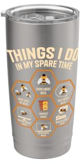 Apicultor Apicultura Abeja Miel Hobby Design Vaso térmico de acero inoxidable de doble pared
