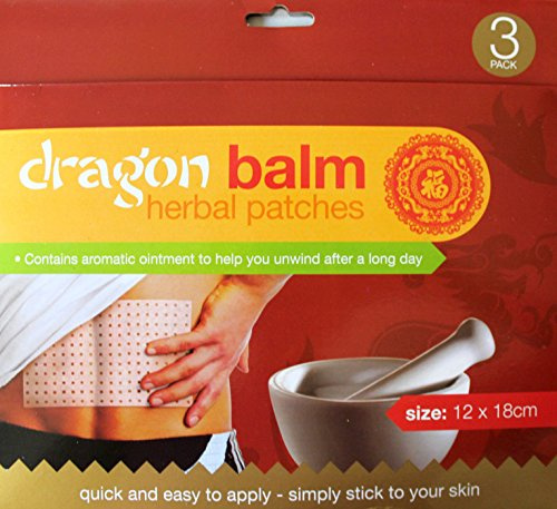 PAJEE™ 3 x PAIN RELIEF DRAGON BALM HERBAL BACK BODY PLASTERS PATCHES MUSCLES DEEP HEAT - By PAJEE™