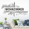 KLEBEHELD® Wandtattoo Wohnzimmer Wortwolke | VIP-Lounge, Zuhause, Kuschelzone, Sprüche, Wandaufkleber Farbe schwarz, Größe 80x43cm