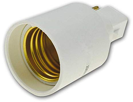 Lampensockel Adapter G24 auf E27 Kunststoff G24 universal d1,d2,d3 auf E27 LED Leuchtmittel bis 25 Watt Kunststoff Fassung Lampenadapter Lampensockel für LED Lampen, Glühbirnen, Energiesparlampen