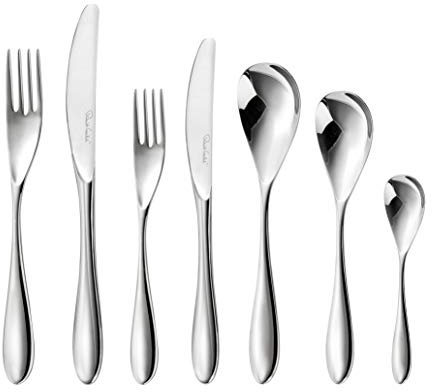 Robert Welch Bourton Bright, 7 Piece Cutlery Place Setting. Made from Stainless Steel. Dishwasher Safe.