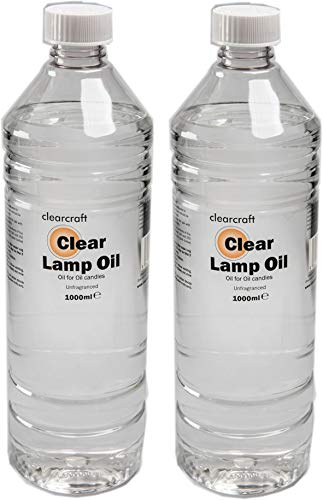 2 x One Litre Bottle of Clean Burning Indoor Smokeless Odourless Lamp Oil With Free Funnel