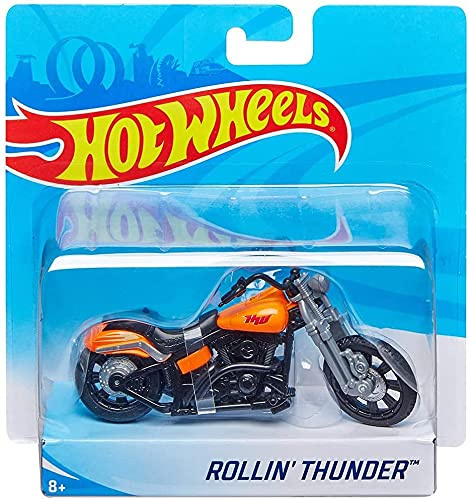 Hot Wheels Street Power Orange Rollin Thunder Motorcycle