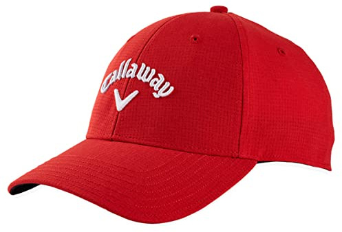Callaway Men's Hw Cg Stitch Magnet Adj 22 Cap, Red, One Size UK