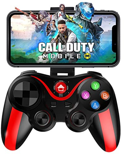 Controller wireless per iPhone, Megadream MFi Bluetooth, gamepad joystick per iOS/Android, iPhone 15 14 13/Mini/Pro Max/12/11, per Samsung Galaxy, Nokia, OPPO, Google, riproduzione diretta, rosso