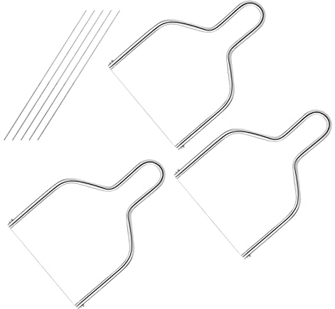 SAVITA 3pcs Trancheuse à Beurre, Trancheuse à Beurre en Acier Inoxydable Trancheuse à Fromage Mince Coupe-Fils Outil avec 5 Fils pour Remplacement pour Cuisine