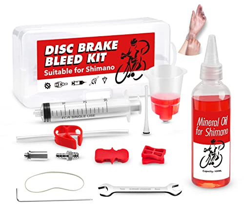 CENOVE Scheibenbremsen Entlüftungsset für Shimano, Fahrrad Bremsen Dienst Kit Enthält Mineralöl, Komplett Entlüftungskit für Hydraulische Scheibenbremse Fahrrad
