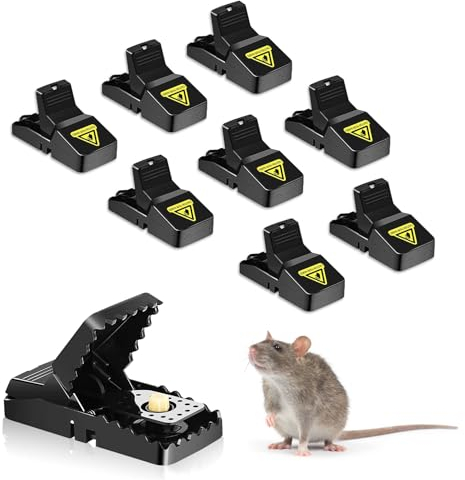 JurciCat Piege a Souris Set de 8 Piège à Souris tapetteà Souris Réutilisables Piège à Coup piege a Rat Professionnel Pièges à Souris pour la Maison et Le Jardin