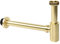 OPERMAXER Design Siphon [Extra Lang 200mm Tauchrohr], 1 1/4 x 32mm Einstellbares Verdickung der Rohre，Universal Messing Flaschensiphon für Waschbecken & Waschtisch, Geruchssperre（Gebürstetes Gold）