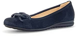 Gabor Damen Klassische Ballerinas, Frauen Flats,Sommerschuhe,Slipper,Ballerina-Schuhe,Ballett-Schuhe,Ballet-Flats,Dark-Blue (Uni),44 EU / 9.5 UK