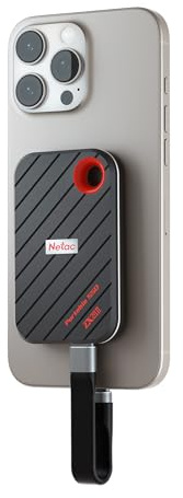 Netac ZX20 II 512 GB bärbar SSD 512 GB NVMe SSD extern hårddisk, USB 3.2 Gen 2 × 2, läshastigheter upp till 2 000 MB/s, externa Solid State-enheter (magnetisk design, stöt- och fallbeständig)