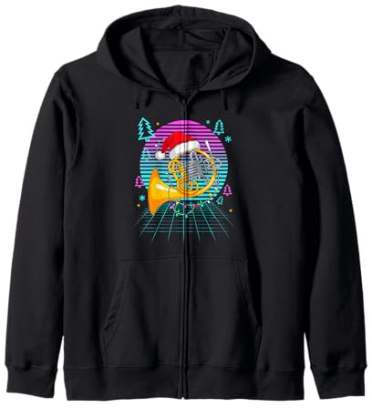 Noël Synthwave Cor D’Harmonie Corniste Sweat à Capuche