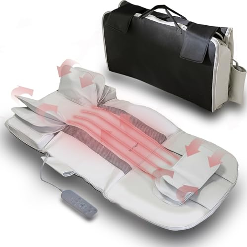 DR. WELL 2026 New, Full Body Stretching Massage Mat 3D Lumbar - Neck, Back, Waist, Hip Relaxation. 26 Powerful Air Cells, 7 Massage Modes & 5 Intensities Levels. Foldable & Portable Mattress.