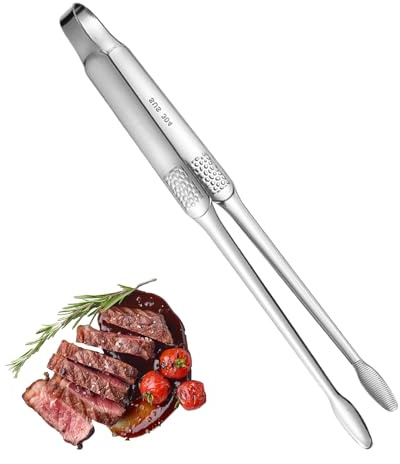 Pinzas de servicio, pinza de acero inoxidable antideslizante - herramienta de cocción, para picnic, aparador, casa restaurante, parrilla al aire libre, barbacoa, camping recepción