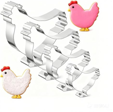 Set Di Taglierine Da 4 Pezzi In Acciaio Con Guarnizione A Forma Di Strumenti Per Cuocere Per Fondente, Decorazione Di Torta, Senza BPA, Taglierine D