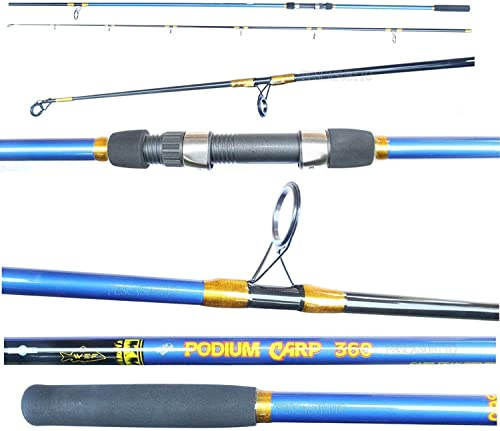 Pescasubito.com Canna da Pesca Carpfishing in Carbonio - Carp 12 Piedi 3Lbs