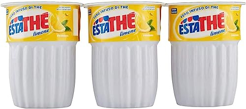 Estathé Limone - The Freddo con Vero Infuso di Foglie di The e Succo di Limone, Bevanda Analcolica Senza Glutine, 72 Bicchierini da 200 ml