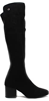 Niko Amore - Bota alta con tacón, cremallera, suela de goma, para: Mujer color: NEGRO talla:40