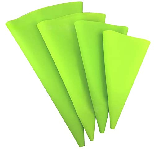 Sacca per Tubatura in Silicone 4pcs Borse per Tubature per Pasticceria Riutilizzabili