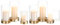 Glasseam Hurricane Candle Holder Glass: Set of 6 Gold Candle Holders for Pillar Candles Metal Candle Holder with Glass Cylinder Pillar Candle Holders for Living Room Table Centrepiece Wedding