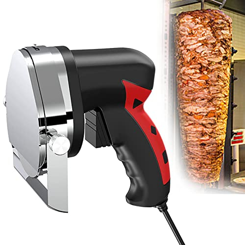 Meat Slicer Machine, Turkish Electric Barbecue Electric Kebab Slicer Handheld Doner Kebab Slicer Adjustable Thickness Commercial/Home Barbecue Knife