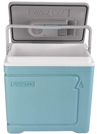 Pinnacle Thermoware Electric Cooler – Large 30L Portable Cooler for Hot and Cold Drinks and Food – 12v Travel Cooler for Car, Camper, RV, Van – Plug-In Cooler Refrigerator for Travel, Fishing, Hunting