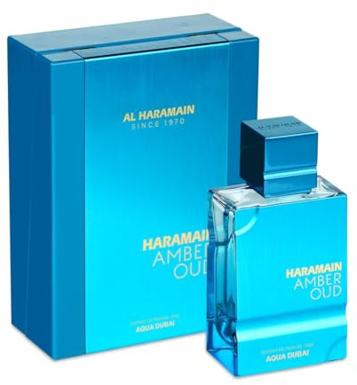 Al Haramain Amber Oud - Aqua Dubai - Cologne for Men and Women - Bergamot, Amber, Musk Fragrances - Long Lasting Perfume for Men and Women - 2.5 oz
