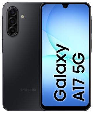 Samsung Galaxy A17 5G AI Smartphone, KI-Handy mit Android, Dünner 7,5-mm-Rahmen, 50-MP-Kamera, 256 GB Speicher, 8 GB RAM, 5.000-mAh-Akku, Black, 2,5 Jahre Herstellergarantie [Exklusiv auf Amazon]