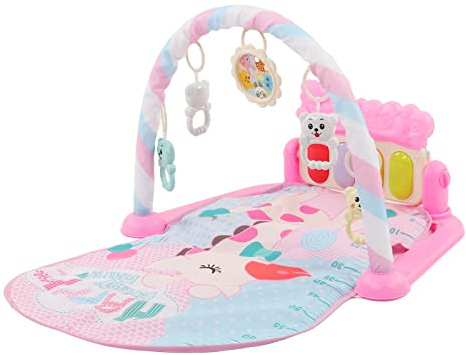 TARSHYRY Mage Time Mat, Baby Play Gym Baby Activity Gym Mat Baby PlayMat Play Piano Gym med Musikaliska och Sensoriska Leksaker Baby Play Mat för Nyfödd Till Småbarn, 29.5x21.3x15in