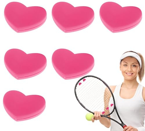 Smorzatore per racchetta da tennis, a forma di cuore, smorzatore di vibrazioni per racchette da tennis, piccoli per giocatori