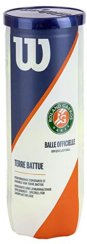 Wilson Sporting Goods Roland Garros Har Tru Clay Court Pelotas de Tenis - Estuche (3 Pelotas), Amarillo (WRT129100)