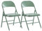 LeChamp 2 Stück Metall Klappstühle Klappstuhl Faltbarer Stuhl Campingstuhl Stühle für Outdoor Garten Camping Büro Konferenz Grün