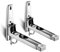 KATSU Tools Microwave Oven Stand Stainless Steel Wall Mounting Adjustable Foldable Folding Shelf Brackets with Hook, Max Load 40kg, for Home Kitchen Installation Accessories, Silver 507252
