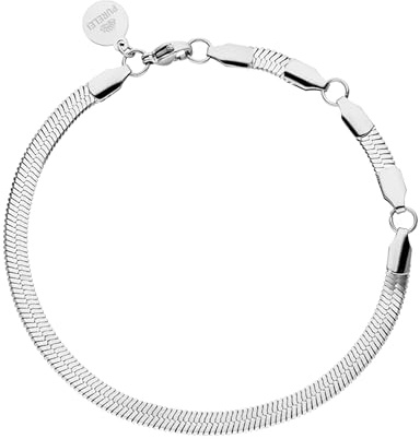 Purelei® I'LALO armband – vattentätt damarmband, elegant och enkelt armband i rostfritt stål, present till kvinnor, justerbar längd 16–19 cm, Taglia unica, Rostfritt stål