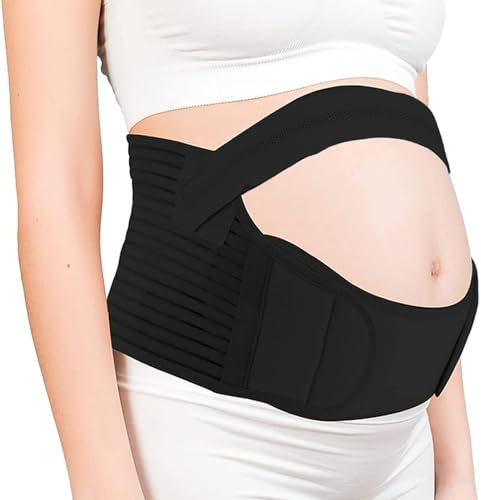 SRLWMYI Bauchgurt Schwangerschaft Schwangerschaftsgürtel Schwangerschaftsgurt Auto–Lindert Rücken Becken Hüftschmerzen, für die Schwangerschaft auch als Bauchgurt Nach Geburt Einheitsgröße, Schwarz