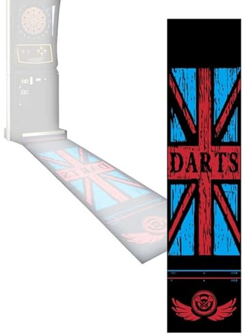 COYEUX Tapis de Jeu de fléchettes, Tapis de fléchettes antidérapant 116x27 Pouces, avec Lignes de Lancer mesurées, matériau en Caoutchouc, pour la Maison, Le pub et Les Jeux de Club
