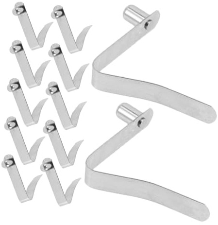 Toddmomy 12pcs Tent Tube Spring Clamp v Shape Clips for Paddle and Pole Sturdy Elasticity Easy Operation Versatile Use for Camping DIY