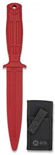 K25 K25-31994-RO – Couteau d'entraînement Rouge – Outil pour chasse, pêche, camping, extérieur, survie et bushcraft