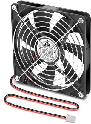 GDSTIME 12V PC Fan 140mm 140 x 25mm Computer Fan 2 Pin 14CM 5.51 inch Case Cooler 1400 RPM Axialfan DC 12V Brushless Cooling For PSU Workstation Cabinet Server