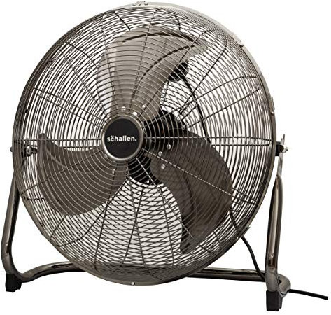 Small 9 Metal High Velocity Cold Air Circulator Adjustable Floor Fan with 3 Speed Settings (Gunmetal | Dark Grey)