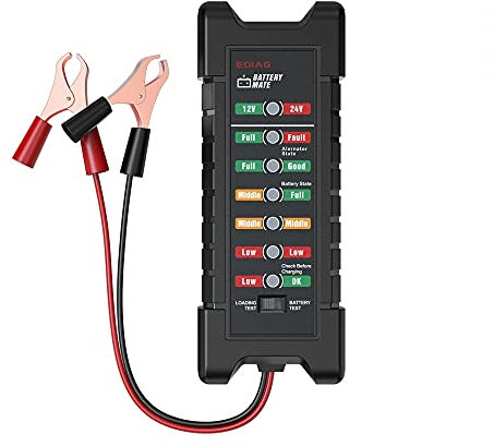 12V/24V Car Battery Tester, LED Voltage Tester Digital Auto Battery Charging System Tester for Truck Motorcycle SUV