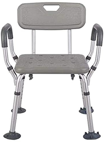Silla de Ducha Taburete de baño Taburete de bañera con Respaldo Taburete de Ducha | Silla elevadora de bañera Blanca con Brazos | Asiento Antideslizante para bañera Antideslizante, ShaoSu
