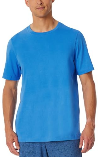 Schiesser Herren Schlafshirt Kurzarm Rundhals-Mix + Relax Pyjamaoberteil, Aquarium_182179, 54