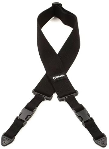DiMarzio DD 2200CBKS gitarrrem av bomull med ClipLock-system, extra kort, svart