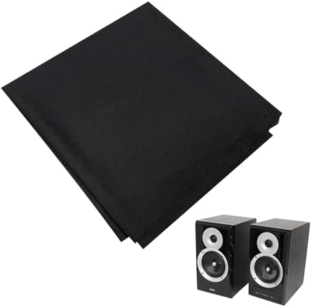 Akutiskt tyg för högtalare, skyddande högtalare, högtalarskydd, skydda din högtalarutrustning från damm, repor och skador, grillhögtalare 1,6 m x 0,5 m
