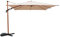 sweeek - Rechteckiger Ampelschirm 3x4 m Mast mit Holzoptik - Etretat
