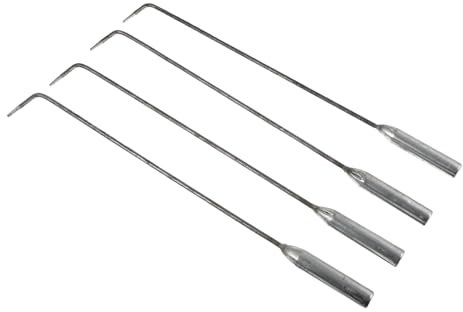 CHILDWEET Fire Pit BBQ Ash Removal Tool 4pc Stainless Steel Poker Sticks Easy Ash Cleaning for BBQ