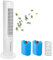 3in1 Standventilator mit Wasserkühlung sehr leise - Mobile Klimaanlage ohne Abluftschlauch -Verdunstungskühler Aircooler Turmventilator mit Fernbedienung Luftreiniger 12H Timer Tower Fan (Turm Design)